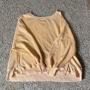 American Eagle Outfitters yellow/orange ish Waffle Knit sweatshirt